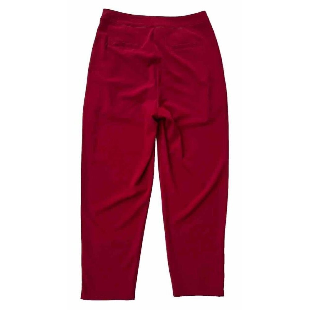 Very J By Nasty Gal Women's Burgundy Tapered Pleated Pants Size S - Picture 10 of 15